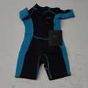 Hevto Kids Wetsuit Shorty for Boys Toddler Girls Youth 2mm Neoprene Thermal Wet Suit Front Zip for Swimming Snorkeling Surfing Diving (Color: K1S-Front Zip-Blue,Size 4)