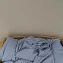 CozyLux Grayish Blue Queen Comforter Set, 3 Pieces Dusty Blue Solid Breathable Quilted Bedding Sets, Luxury Soft Fluffy Bed Set with Down Alternative Comforter All Season (1 Comforter & 2 Pillowcases), Grayish Blue, Queen