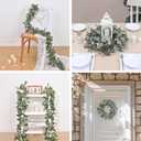 Dolicer 2 Packs 6FT Artificial Eucalyptus Garland, Faux Greenery Garland Hanging Fake Silver Dollar Eucalyptus Leaves Vines for Wedding Backdrop Arch Table Wall Party Home Decor