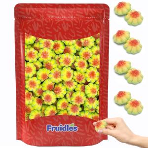 Fruidles Sour Flowers Gummi Candy, Delicious Sugar Coated Fruit Flavors Gummies (2.2 Pounds), Blue (EXP 07/31/27)