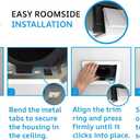Bathroom Exhaust Fan with 5-CCT Dimmable LED Light, 110 CFM, Quiet 1.2 Sones, Retrofit No-Screw Roomside Installation, Energy Star, BEL110