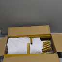 7.2FT Metal Arch Backdrop Stand and Cover Set, Gold Wedding Backdrop Arch Stand with Cover, Balloon Arch Stand with White Arch Cover for Birthday Party Baby Shower Graduation Ceremony Decorations