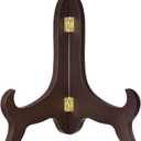 uxcell 8" Easel Plate Holder, Wooden Folding Display Stand Brown for Decorative Picture Frame