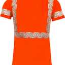 SMASYS Work Safety T Shirts for Women, High Visibility Reflective T-Shirt, Hi-Vis Construction Workwear (Orange, XXL)