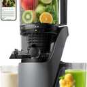 Canoly C16 Cold Press Juicer, 6" Extra Wide Feed Chute, 3-IN-1 Strainers (Juice & Sorbet & Nut Milk), Powerful AC Brushless Motor, Self Precut System, Juicer Machines with BPA-Free (Space Gray)