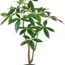 3FT Fake Money Tree Plant Indoor Potted Plants Artificial Pachira Money Tree Tall Faux Plants in Black Pot Good Luck Excellent Gift Fortune Plants for Home Office Decor