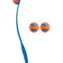 Chuckit! Ultra Dog Ball & Launcher Bundle Classic 26M 26" Length with 2 Pack Medium (2.5") Bouncy Fetch Balls for Dogs 20-60 lbs, Dog Fetch Ball Thrower