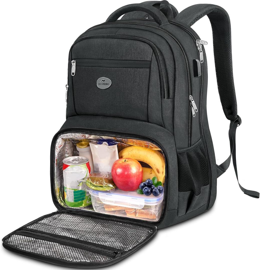 MATEIN 16 Inch Laptop Backpack, TSA Large Travel Backpack with Lunch Box, Anti-Theft Work Business Carry On with USB Port, Water Resistant Sturdy College Computer Backpack for Men Women