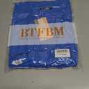 BTFBM Womens Short Sleeve Tops 2025 Summer Casual Crew Neck Oversized Sweater Solid Color Ribbed Knit T Shirts (Blue, L)