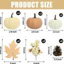 Artgar Foam Pumpkin Decor - 16 PCS Artificial Pumpkin Set - Fall Decor with Mini Pumpkins, Pinecones Maple Leaves Berries for Halloween Thanksgiving Fall Decor, DIY Crafts Tabletop Tray Decorations (Style-4)