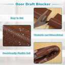 uxcell 2Pcs 37" Door Draft Stopper, Under Door Draft Blocker, Adhesive Soundproof Door Bottom Seal, Weather Stripping Door Sweep for Bottom of Doors, Brown
