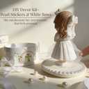 First Communion Gifts for Girls - 1st Holy Communion Gift with Prayerful Girl Figurine, Keepsake Box & Pearl Bracelet - Religious Keepsake Gift for Girls