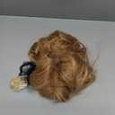 ANOGOL Hair Cap+ Long Wavy Brown Wig Women Princess Cosplay Wigs Prestyled Brown Ponytail Wigs Curly Auburn Updo Buns Hair for Halloween Costume Cosplay