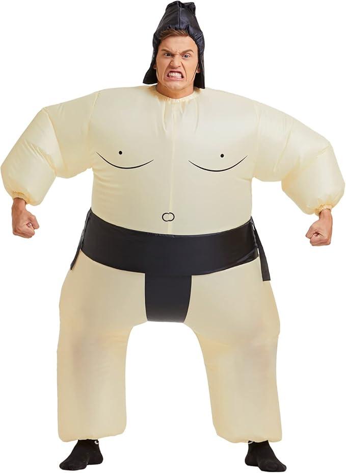 Sumo Wrestler Inflatable Costume Blow up Sumo Costumes for Halloween Cosplay Party, One size