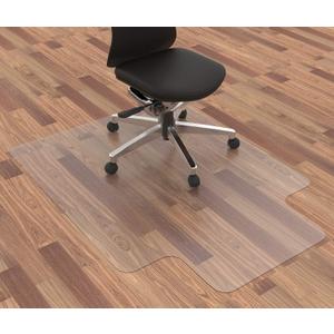 Office Chair Mat for Hardwood Floor, 48x 36 Clear Floor Protector Mat for Office Chair, Vinyl Desk Chair Mat for Hard Floors, Easy Glide for Chairs, 36" x 48" With Lip