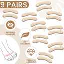 ramede 9 Pairs Heel Cushion Pads Keep Upper Curves Foot Strap Cushions Self-Adhesive Cushion Inserts Prevent Heel Protectors to Prevent Pain Slip and Blister (Light Skin Tone)