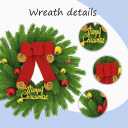 Candlestick Wreath, Christmas Advent Center Decoration, 20 inch Candlestick Green Wreath Decoration, Suitable for Indoor Home and Church Dining Tables