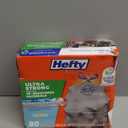 Hefty Ultra Strong 13 Gallon Trash Bags, Tall Kitchen Trash Bags Made with Recovered Materials, Including Coastal Plastic, Drawstring, Resists Leaks and Punctures, Gray, Seaside Breeze Scent, 80 Bags