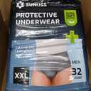 SUNKISS Super Soft Incontinence Underwear for Men,Daytime Disposable Adult Pull Ups,Mens Protective Briefs with Maximum Absorbency,XXLarge, Grey, 32 Count