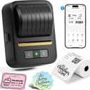 Label Maker Machine with Tape, Bluetooth Thermal Label Printer for Small Business, Address, Barcode, Logo, Clothing, Label Makers for Office Home School