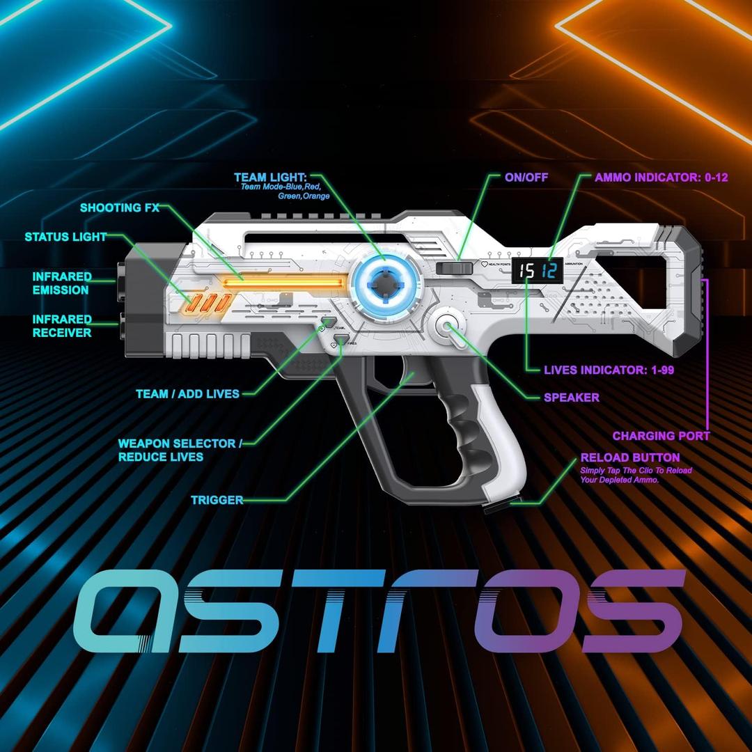 Winyea Tag Laser Tag Rechargeable, Lazer Tag Guns for Kids Gifts for Teens & Adults, Family Games and Teenage Group Activity Outdoor Cool Toy, Ages for 8 9 10 11 12+ Years Old Boys & Girls