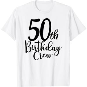 50th Birthday Crew 50 Years Old Matching Group Party T-Shirt