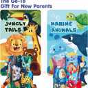 hahaland Baby Toys 0-6 Months - Crinkle Books for Babies 2-Pack, Soft Cloth Sensory Touch Feel Baby Book 6-12 Months, Infant Tummy Time Toys 3 Month Newborn Baby Boys Gifts Christmas Stocking Stuffers