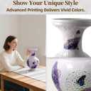 3D Puzzle Vase  200-Piece Interlocking Plastic DIY Flower Vase, Home Decor/Stress Reliever/Floral Arrangement Art, Unique Creative Gift (Light-Up Function) (Purple Blossoms)