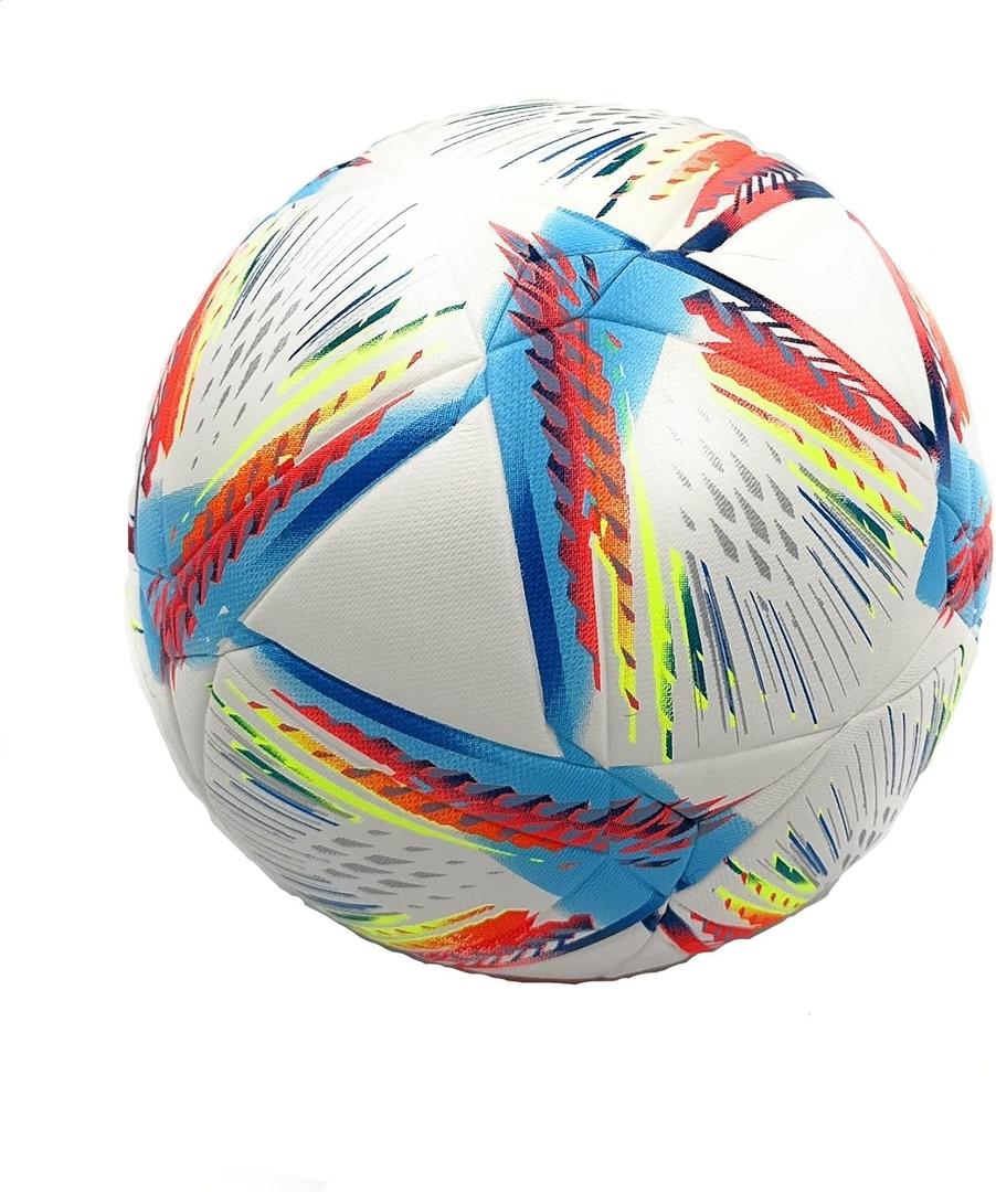 World Cup Quality League Soccer Ball Thermally Bonded Match Ball Seamless Stitching- Official Match Weight- Professional European League Grade Leather- Pelota de Futbol Size 5 & 4
