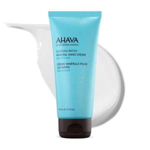 AHAVA Dead Sea Water Mineral Hand Cream - Hand Moisturizer For Dry Cracked Hands, Light & Fast Absorbing, Enriched with Exclusive blend Osmoter, Smoothing Witch Hazel & Soothing Allantoin