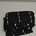 YJ YANJUN Black Boho Curtains 72 Inches Long Black with White Stripes Textured Sheer Curtains for French Door Modern Farmhouse Country Voile Drapes for Living Room Home Office 6 FT 52" W x 72" L