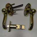 Design House Scroll Privacy Bedroom and Bathroom Door Lever, Polished Brass, 4.63 in x 1.88 in x 2.625 in, 783043