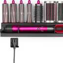 Wall Mount Holder Compatible with Dyson Airwrap  Bathroom Organizer & Storage Rack for Curling Iron, Attachments & Accessories  Magnetic, Rustproof, Anti-Drop Steel Shelf