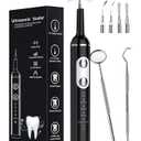 Plaque Remover for Teeth, Dental Cleaning Kit Tartar Remover for Teeth with LED Light & 5 Modes, Rechargeable Dental Cleaner, 4 Replaceable Heads