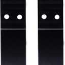 2 Pcs Bed Frame Legs Replacement Parts Bed Feet Furniture Support Leg Reinforcement Kit for Wooden Beds Table Cabinet Sofa Bolt-On Direct Replacement Straight Leg Replace Part Not Plastic Black 5inch