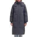 PUFFIT Long Puffer Jacket for Women,2025 Thickened Winter Coat Hooded with Deep Pockets, Ladies Warm Winter Jacket, XL