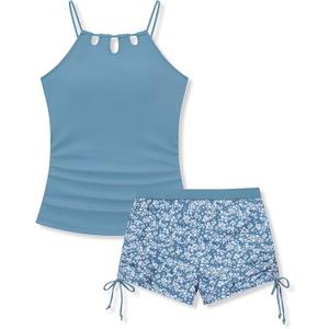 Girls Swimsuit Cutout Bathing Suit Two Piece Swimsuits for Teen Girls Tankini Swimwear Set High Waisted 13 Years