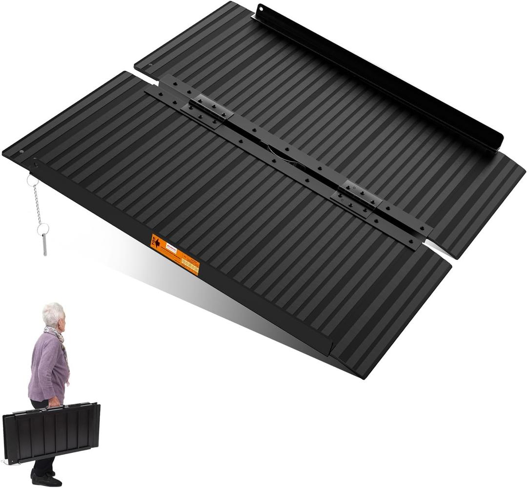 Portable Wheelchair Ramp 3ft, Non-Skid Aluminum Ramps for Wheelchairs for Home Steps, 800 LBS Capacity Handicap Ramp for Doorway, Homes, Threshold, Entry, Stairs 36" Lx 29.2" Wx2H