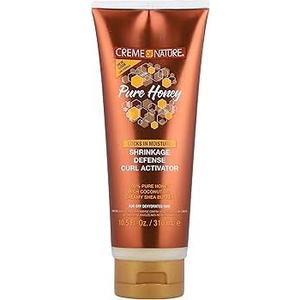 Creme of Nature Pure Honey Define Shrinkage Defense Curl Activator, Moisture-Rich Formula with Coconut Oil & Shea Butter, For Dry, Dehydrated Hair 10.5 oz/ Creme of Nature Pure Honey Moisturizing Dry Defense Conditioner, Hydrating Formula with Coconu