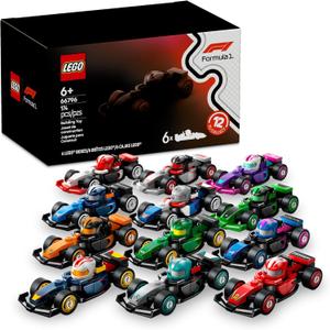 LEGO F1 Collectible Race Cars, 6 Pack - Building Set for Boys & Girls, Ages 6+ - Birthday Party Favor or Gift - Mystery Box W/Surprise F1 Car Toys - Travel Toys for Kids 