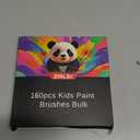 Small Paint Brushes Bulk, 160 Pcs Flat Tip Round Acrylic Paint Brushes for Kids Classroom Acrylic Watercolor Canvas Face Painting Touch Up