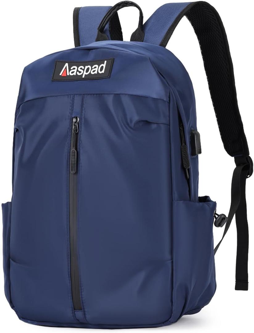 Laptop Backpack for Men and Women Lightweight Daypack Slim Sturdy Business Offices Knapsack Daily Commute Necessities (Dark Blue)