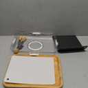 Charcuterie Board with Clear Lid, 2 Side Large Bamboo Cheese & Cutting Board for Entertaining, Includes 2 Plastic Cutting Mats & 4 Cheese Knives, Charcuterie gift ideas, Picnic Accessories