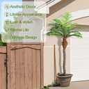 7ft Tall Artificial Phoenix Palm Tree for Outdoor Indoor Decor, Large Faux Coconut Silk Palm Tree Tropical Fake Tree Perfect for Outside Patio Poolside Home Office Decor (Set of 2)