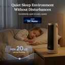LEVOIT Tower Fan for Bedroom, 20dB Quiet Desk Fan with 23ft/s, Portable & Easy to Carry, 3-Angle & 4-Speed Mini Oscillating Fan, DC Motor, Bladeless, Remoter, 12H Timer, for Home, Room, Office, White