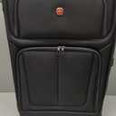 SWISSGEAR Sion Softside Expandable Spinner Luggage Durable Lightweight Travel Suitcase, Black, Checked-Large 29-Inch
