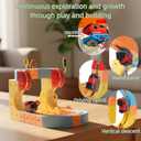 Electric Train Set, a Magnetic Anti-Gravity Train Toy with Interlocking Tracks, is a STEM Toy Suitable for Boys and Girls Aged 3-8
