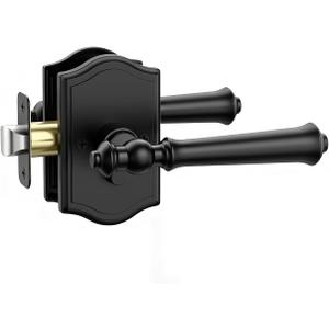 Asidrama 8 Pack Matte Black Privacy Interior Door Handles
Thumb-Turn Privacy Lock,Fits 1-9/16" (40MM) to 1-31/32" (50MM) Doors,Adj. 2-3/8"-2-3/4" Latch,Heavy-duty Zinc,Easy DIY Setup