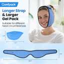 Comfpack Face Ice Pack Wrap for TMJ Relief with 4 Reusable Hot Cold Gel Packs, Wisdom Teeth Ice Pack Head Wrap for Tonsillectomy, Tooth Extraction & Teeth Removed, Oral Surgery, Cosmetic Injection