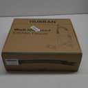 Wall Mount Kitchen Faucet, Hurran Brushed Nickel Kitchen Sink Faucet, 8 Inch 2 Handle Wall Mount Commercial Sink Faucet with Pull Down Sprayer for Kitchen Laundry Room Restaurant